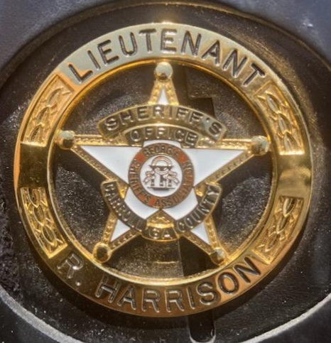 Personalized 18" Wooden Law Enforcement Badge