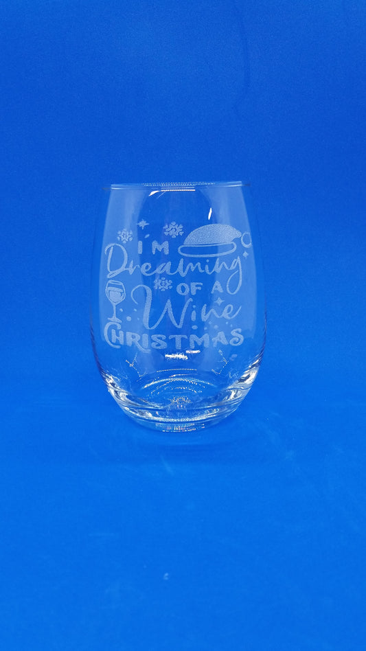 Personalized Stemless Wine Glass