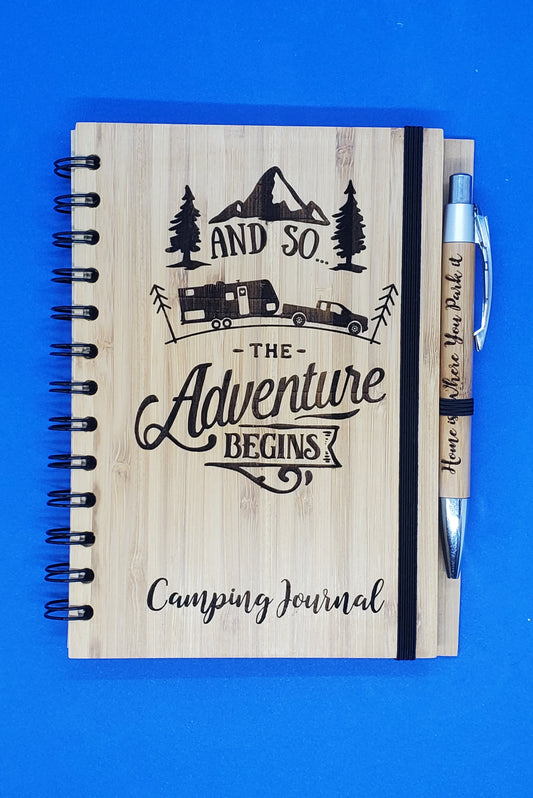 Personalized Bamboo Notebook and Pen Gift Set