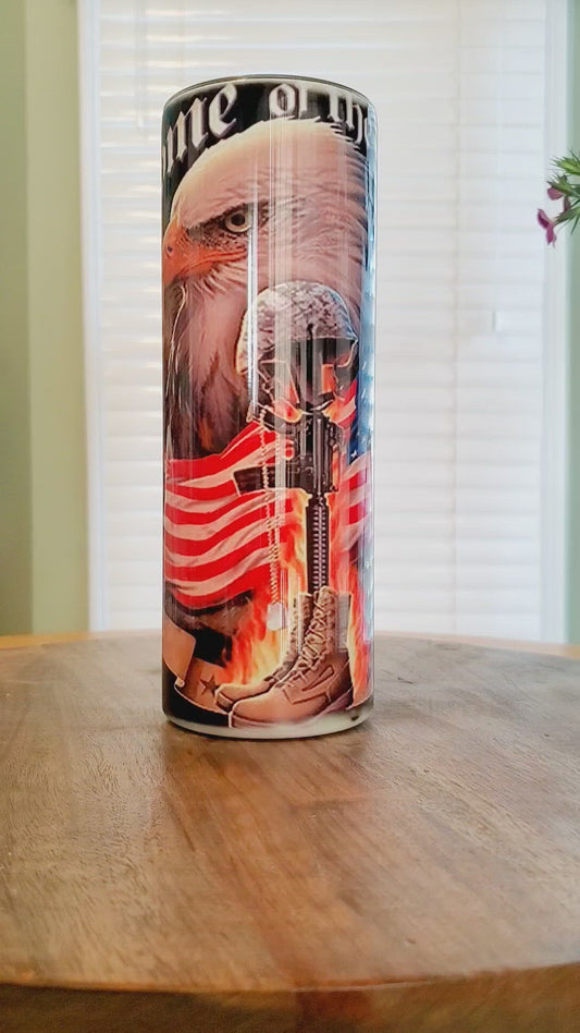 Skinny Tumbler 20oz Home of the Free