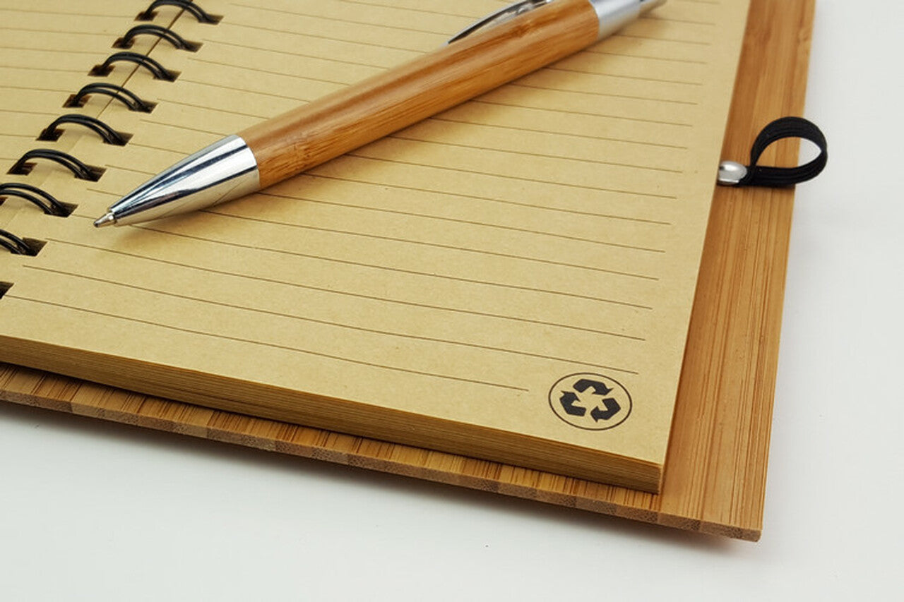 Personalized Bamboo Notebook and Pen Gift Set