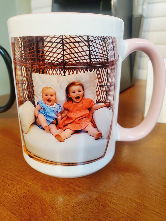 Color Accent Coffee Mugs with Your Picture