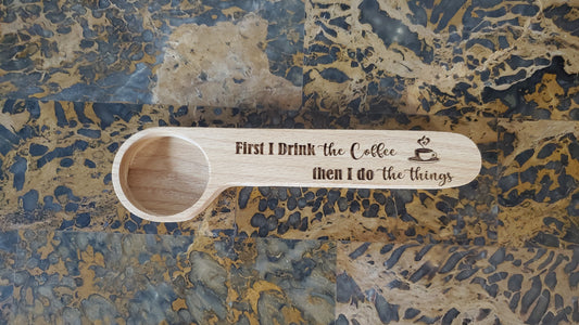 Laser Engraved Coffee Scoop & Clip