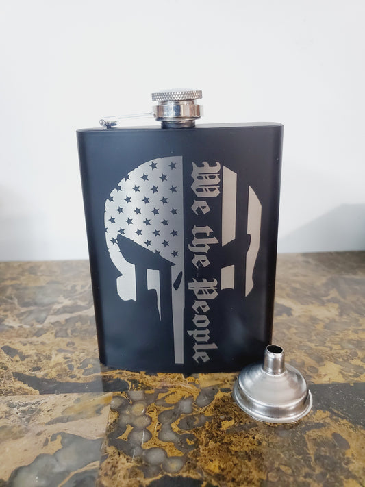 Laser Engraved Flask