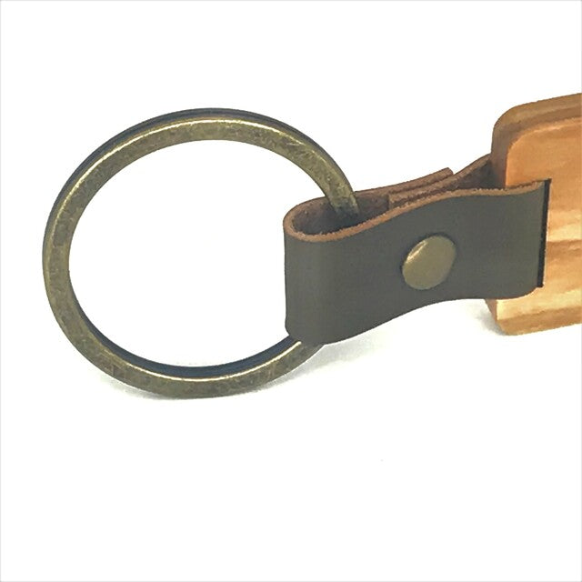 Personalized Olive Wood Keychain