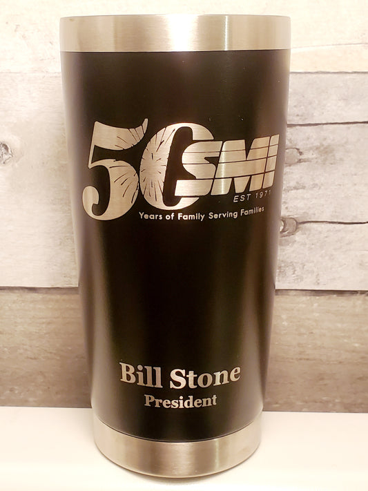 Personalized 20oz Stainless Steel Tumbler with Your Logo Name and Title
