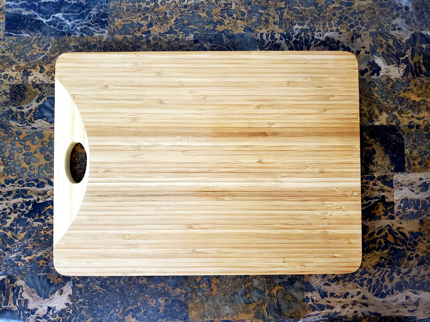 Zuma Bamboo Cutting Board with Acts 2:46 Quote